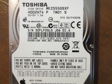 Toshiba MK2555GSXF HDD2H74 P TW01 S 010 D2/FH305B Apple#655-1550C 250gb Sata (Donor for Parts)
