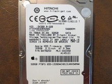Hitachi HTS545032B9SA02 PN:0A78253 MLC:DA3350 Apple#655-1539D 320gb Sata