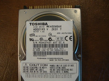 Toshiba MK4026GAX HDD2193 V ZK01 T 630 A0/PA100U 40gb IDE  (Donor for Parts) 95A43743T