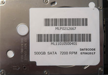 Toshiba MLP0212667 ML11010500401 7200RPM 500gb 2.5" Sata HDD 07062017