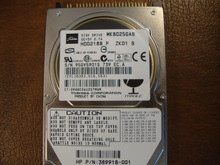Toshiba MK8025GAS HDD2188 F ZK01 S 610 A0/KA024A HP# 389918-001 80gb IDE (Donor for Parts) 95GV5901S