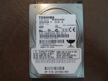 Toshiba MK8034GSX HDD2D38 F ZL01 S 040 A0/AH301H  80gb  Sata (Donor for Parts)