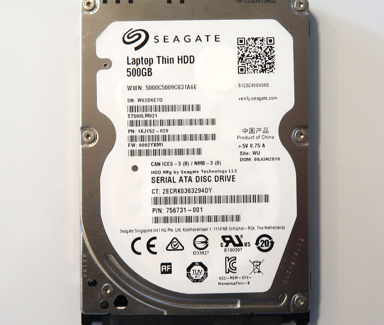 Seagate ST500LM021 1KJ152-020 0002YXM1 (W62) China WU 500gb 2.5