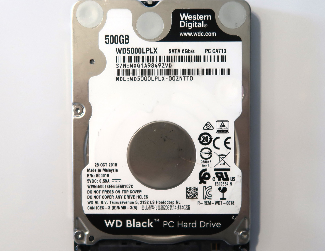 Western Digital 500GB Black SATA - RPM WD5000LPLX WD | 0 Hard