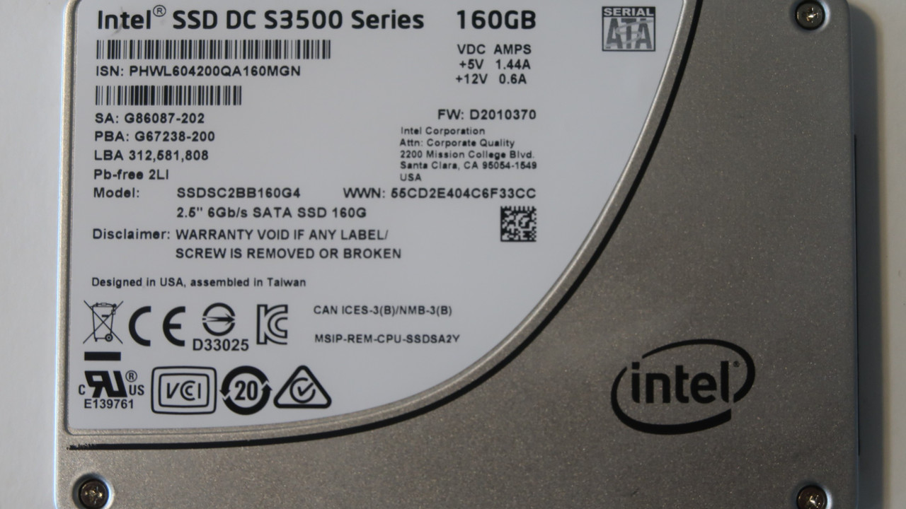 Intel SSDSC2BB160G4 DC S3500 Series 6Gb/s 160gb 2.5" Sata SSD - Effective  Electronics