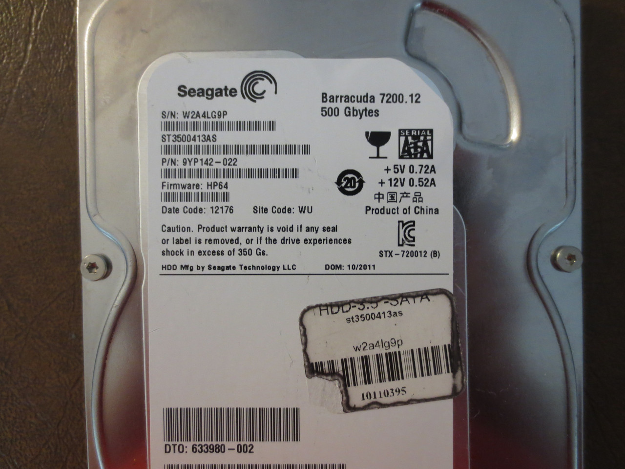 Seagate ST3500413AS 9YP142-022 FW:HP64 WU 500gb Sata - Effective Electronics