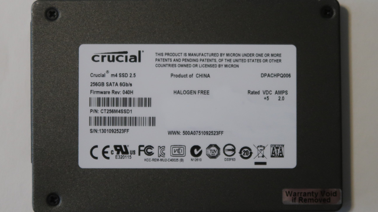 Crucial CT256M4SSD1 FW Rev:040H 256gb 2.5" Sata SSD - Effective Electronics