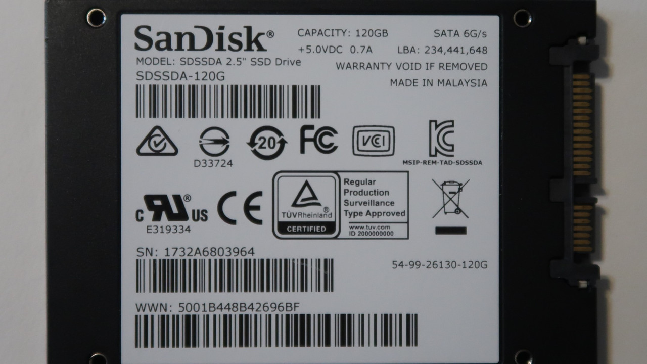 Sandisk SDSSDA-120G 6Gb/s 120gb 2.5" Sata SSD - Effective Electronics
