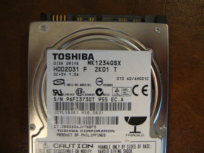 Toshiba MK1234GSX HDD2D31 F ZK01 T 010 A0/AH001C 120gb Sata (Donor for  Parts) 96FI3730T - Effective Electronics