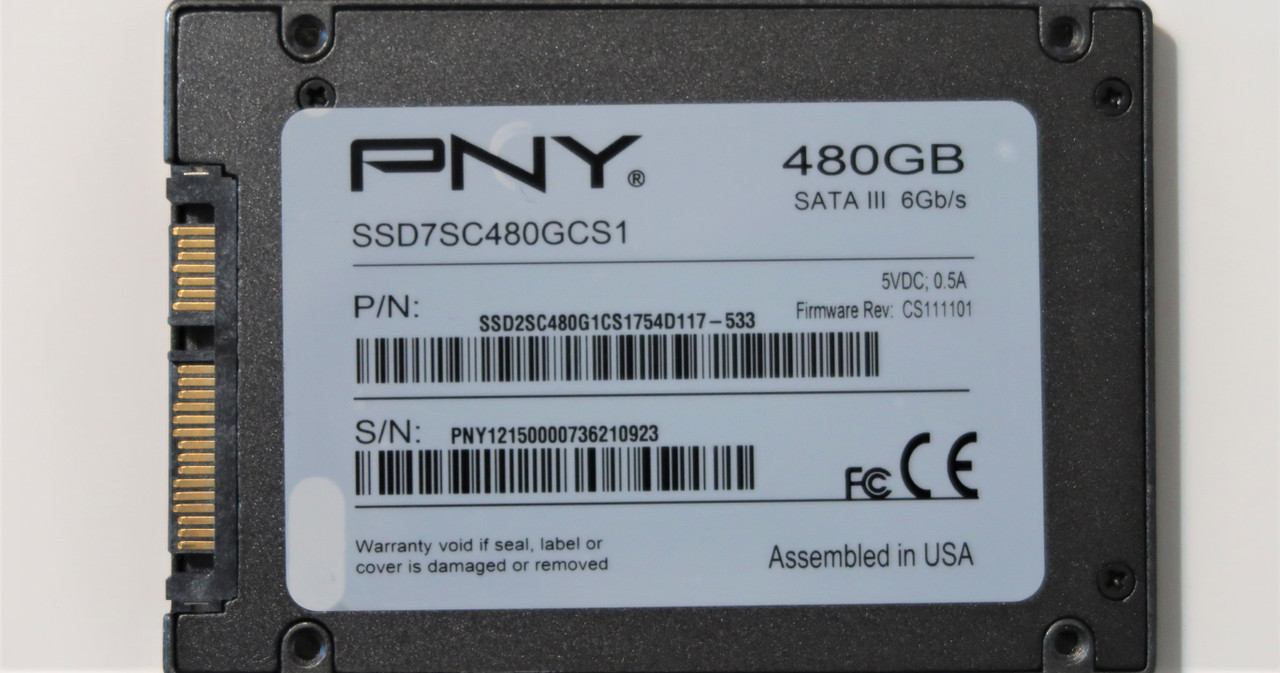 PNY SSD7SC480GCS1 SSD2SC480G1CS1754D117-533 6Gb/s 480gb 2.5" Sata III SSD -  Effective Electronics