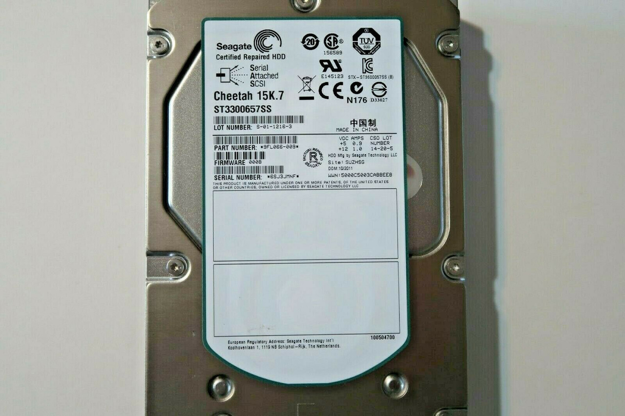 Seagate ST3300657SS 9FL066-009 FW:000B 300gb 3.5