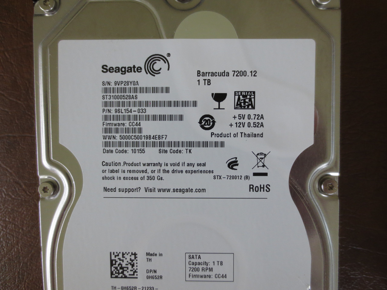 Seagate ST31000528AS 9SL154-033 FW:CC44 TK 1.0TB Sata - Effective  Electronics