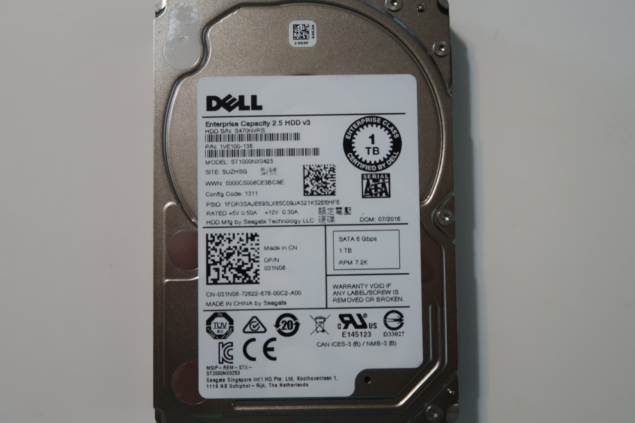 Dell/Seagate ST1000NX0423 1VE100-136 SUZHSG Config: 1311 2.5" Sata 1TB HDD  v3 - Effective Electronics