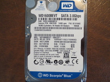 WD WD1600BEVT-08A23T1 DCM:HECTJHBB FW:02.01A02 160gb Sata (Donor for Parts)