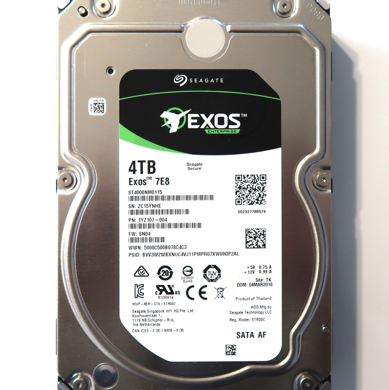 Seagate ST4000NM0115 1YZ107-004 SN04 TK (ZC15) 4TB 3.5