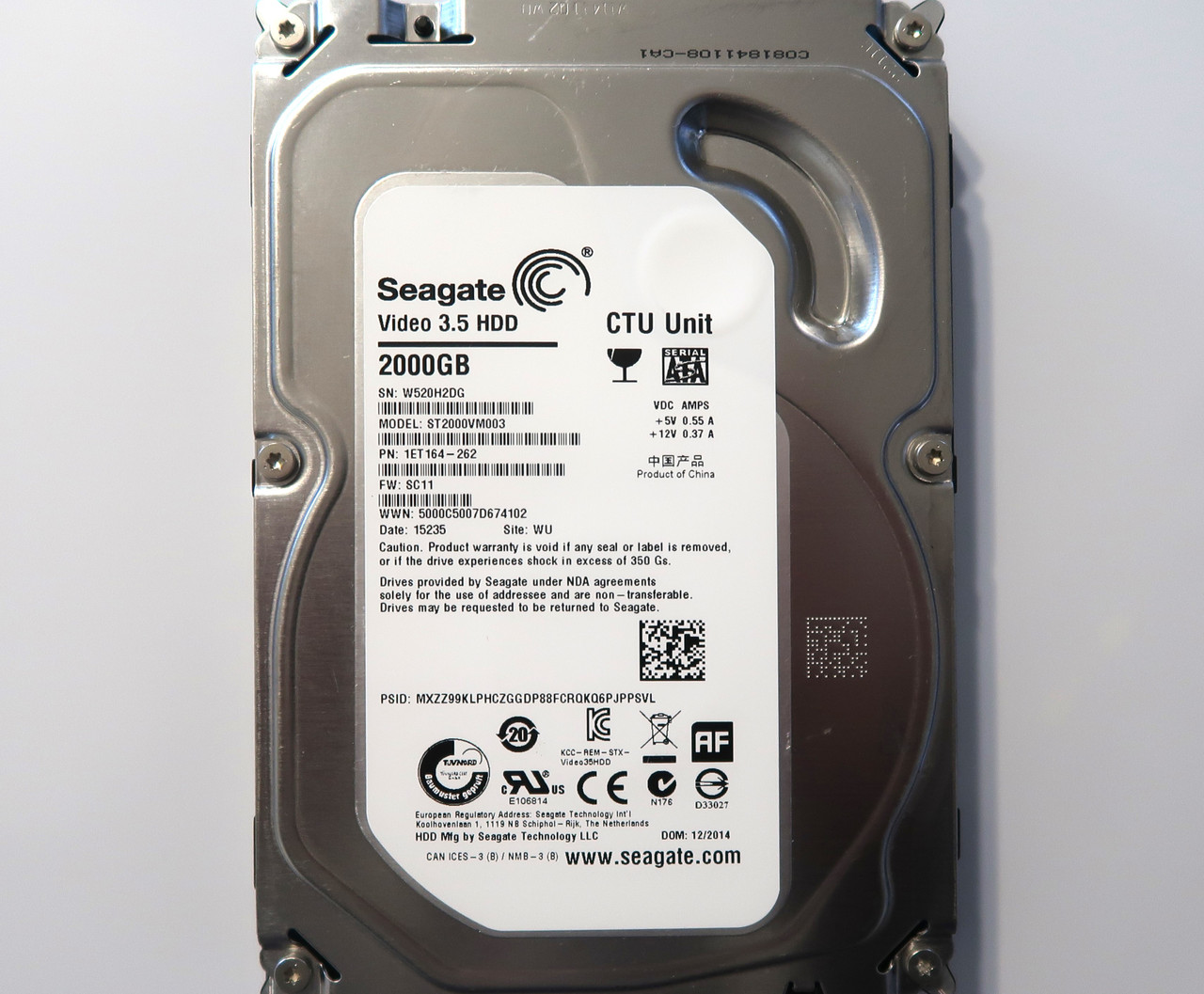 12点セット【2TB*12ジャンク】3.5インチHDD 12点セット【2TB*12