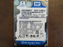 WD WD2500BEVT-08A23T1 DCM:HECTJABB FW:02.01A02 250gb Sata (Donor for Parts)