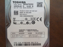 Toshiba MK6475GSX HDD2L02 D UL02 B FW:GT002D 640gb Sata (Donor for Parts) 61P8B760B
