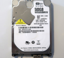 Western Digital WD5000BMVW-11S5XS0 HH0VJHB (WXW1) Malaysia 500gb USB 03MAY2012