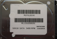 MLP0128345 ML M0500G AX0U1Q 2.5" 500gb Sata 5400rpm Y4QDSN0SS 11022016 HDD