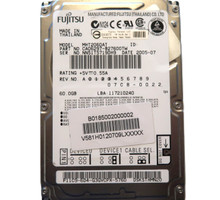 Fujitsu MHT2060AT CA06297-B27600TW Thailand 07C8-0022 60gb 2.5" IDE 2005-07