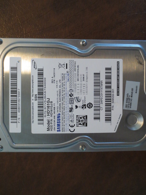 Samsung HD161GJ (HD161GJ/B) SSN REV.A FW:1AC01118 160gb Sata (Donor for  Parts) - Effective Electronics