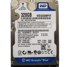 WD WD3200BPVT-80ZEST0 HHMTJAN (WX21) Malaysia 2.5" Sata 320gb APR/2011