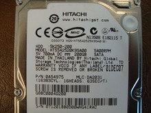 HITACHI HTS542520K9SA00 PN:0A54975 MLC:DA2031 200GB SATA 071201BB0D00WHG41RAC