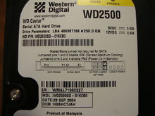 WESTERN DIGITAL WD2500SD-01KCB0 DCM: HSBHCTJAH SATA 190490355149