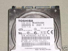 TOSHIBA MK6034GSX, HDD2D35 B ZK01 T, 60GB, SATA 250496126656