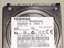 TOSHIBA MK6034GSX, HDD2D35 B ZK01 T, 60GB, SATA 250610558985