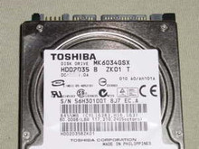 TOSHIBA MK6034GSX, HDD2D35 B ZK01 T, 60GB, SATA 250631815914