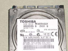 TOSHIBA MK6034GSX, HDD2D35 B ZK01 S, 60GB, SATA 360272766675