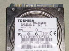 TOSHIBA MK6034GSX, HDD2D35 B ZK01 S, 60GB, SATA 250651729832