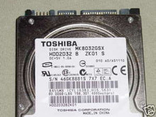 TOSHIBA MK8032GSX, HDD2D32 B ZK01 S, 80GB, SATA 250521348178