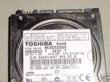 TOSHIBA MK8032GSX, HDD2D32 T ZK01 T, 80GB, SATA 360197980707