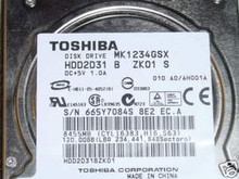 TOSHIBA MK1234GSX, HDD2D31 B ZK01 S, 120GB, SATA 250511455644