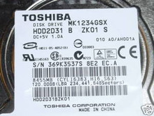 TOSHIBA MK1234GSX, HDD2D31 B ZK01 S, 120GB, SATA 360196824571