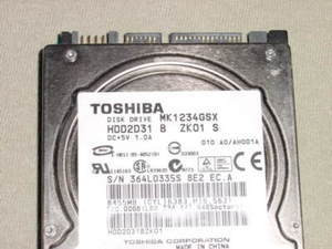 TOSHIBA MK1234GSX, HDD2D31 B ZK01 S, 120GB, SATA 360281173277 - Effective  Electronics