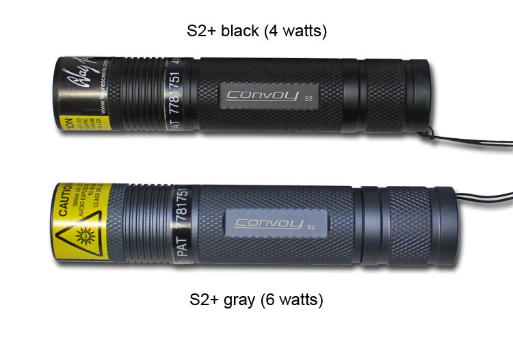 Convoy S2+ UV 365nm with LG LED Flashlight (6 watts, gray) - The Crystal  Rock Shop