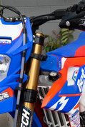 The Raven Complete Off-Road Forks and National Shock are featured on a Beta 2024 200 Race Edition. MX-Tech's cutting edge suspension technology is bred out of research and design and complimented by years of experience focused on creating the best in class performance, namely ultra light weight, low friction and dependability.