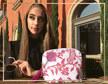 BRAI Pochette Porto Imprimé Fleur Majestic | James Anthony Collection