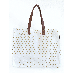 Maika Metallic Gold Dots Canvas Carryall Tote | James Anthony Collection