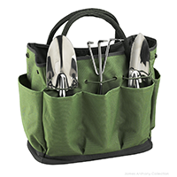 Picnic At Ascot Garden Tote & Tools Set - Forest Green | James Anthony Collection