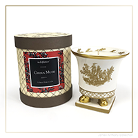 SEDA France China Musk Classic Toile Petite Ceramic Candle | James Anthony Collection