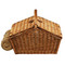 Picnic at Ascot Huntsman English-Style Willow Picnic Basket with Service for 4 w/ Blanket - Closed