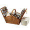Picnic at Ascot Huntsman English-Style Willow Picnic Basket w/ Service for 4 - London