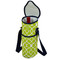 Picnic at Ascot Insulated Wine Bottle Tote with Shoulder Strap - Trellis Green | James Anthony Collection