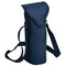 Picnic at Ascot Insulated Wine Bottle Tote with Shoulder Strap - Navy | James Anthony Collection