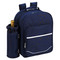 Picnic at Ascot 2 Person Picnic Backpack w/Cooler & Insulated Wine Holder - Navy | James Anthony Collection